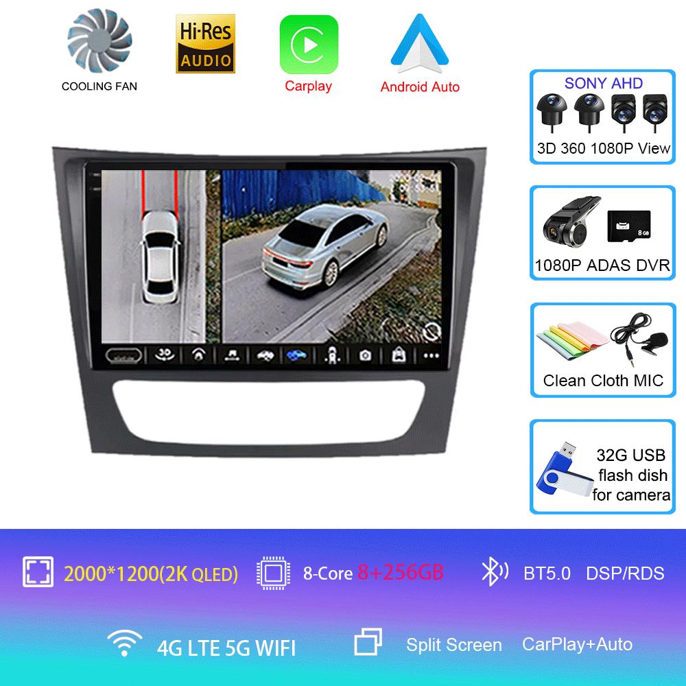 Car Radio Android 14 For Mercedes Benz E Class S211 W211 2002 - 2009 CLS Class C219 2004 - 2010 Carplay GPS Head Unit 2Din Video