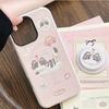 Cute Pink Cat Magnetic Stent Apple IPhone 16 Suitable for 13 Philly Phone Case 15 Promax Korean 14