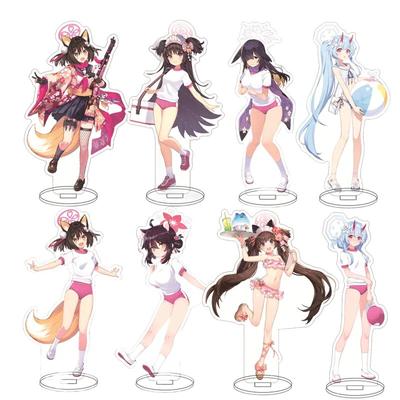 Blue Archive Hyakkiyakou School Acrylic Stand Characters Kasuga Tsubaki Waraku Chise Kuda Izuna Desk Display Standing Ornament