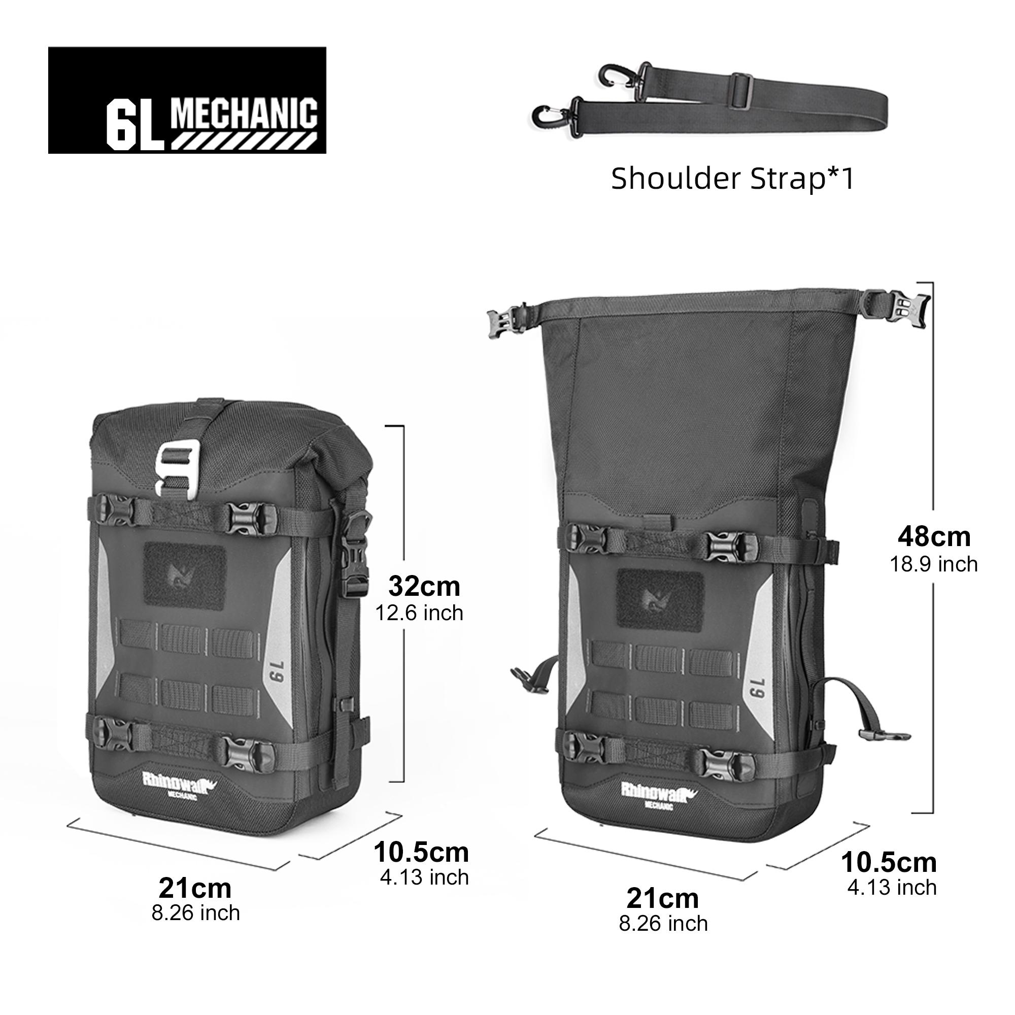 Rhinowalk Motorcycle Bumper Bag Motor Crash Bar Bag With Waterproof Inner Bag And Inner Support Board Tool Pack Expansion Pack 6L-1piece