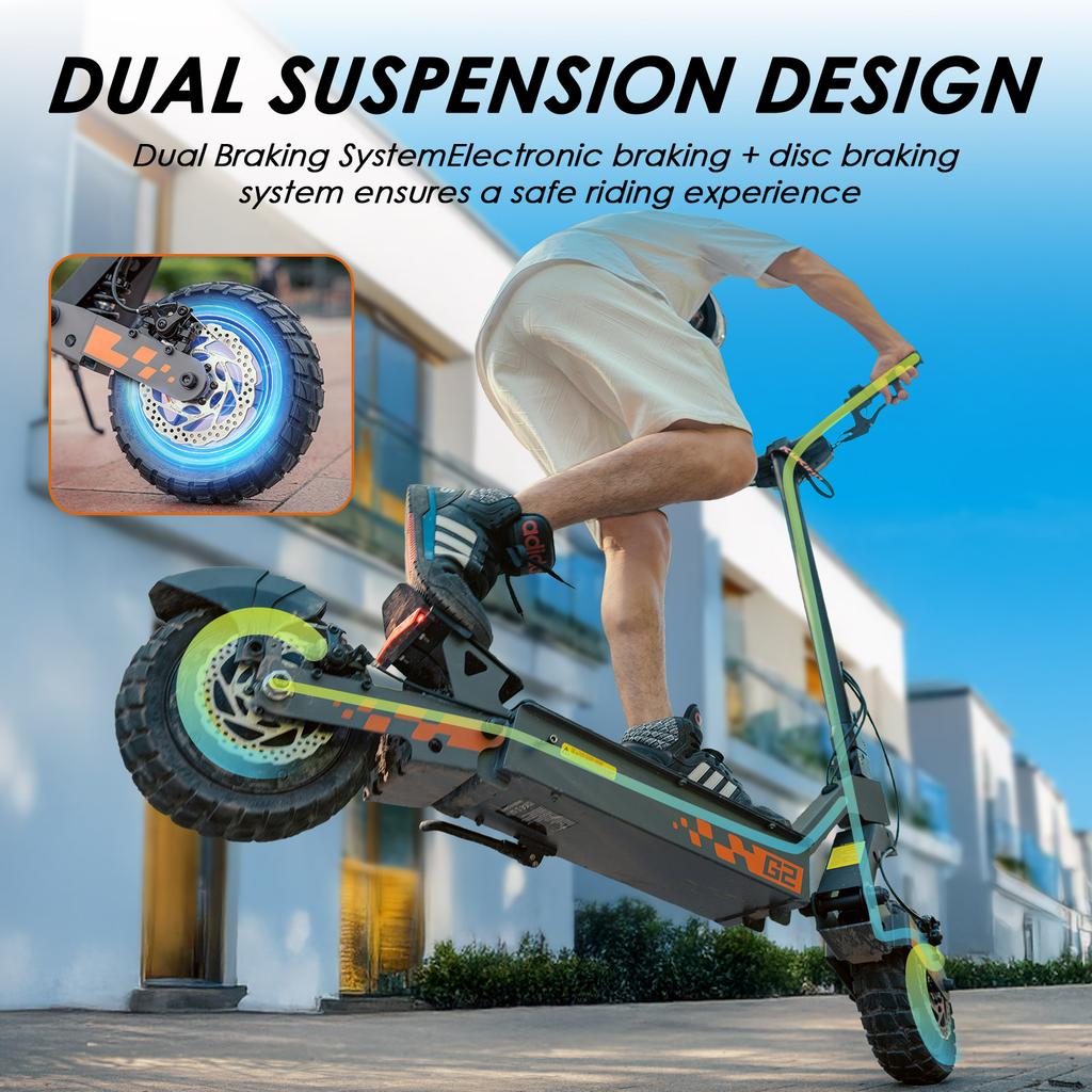 2026 Aktualisierte Version Kukirin G2 Elektroroller 48V15.6Ah 10 Faltbarer E-Scooter 800W Leistungsstarker Motor 45KM/H Höchstgeschwindigkeit Elektroroller Erwachsene