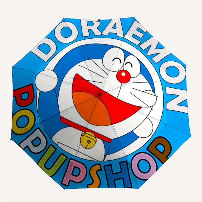 1pc Doraemon Automatic Umbrella Durable Iron Frame & Plastic Handle, Gift for Men & Women, Sturdy Construction,Playful Design yy250826174