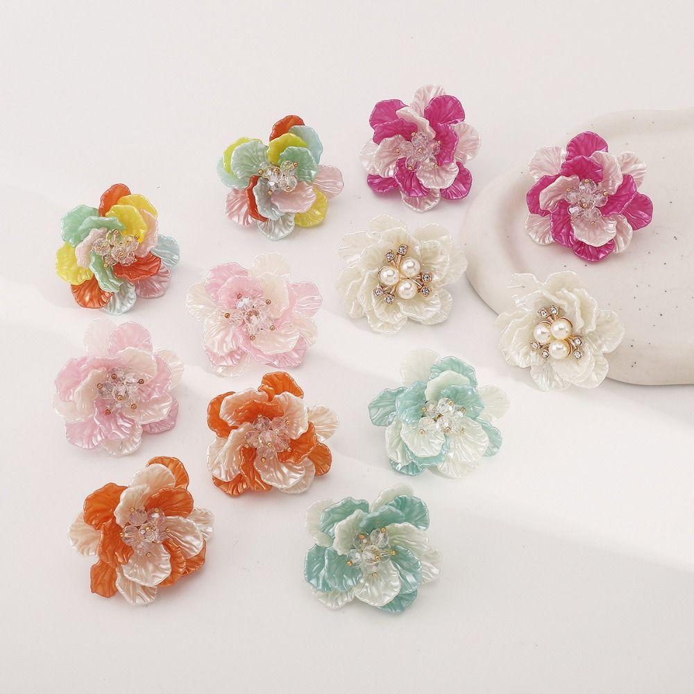 Camellia Flower Imitation Pearl Necklace Romantic Clavicle Chain Necklace  Fashion Jewelry