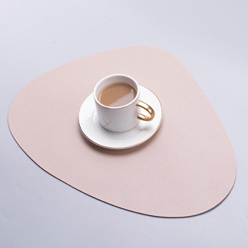 2/6Pcs PU Leather Table Mat Placemats for Table Waterproof Non-Slip Table Napkin for Dishes Tableware Kitchen Accessories