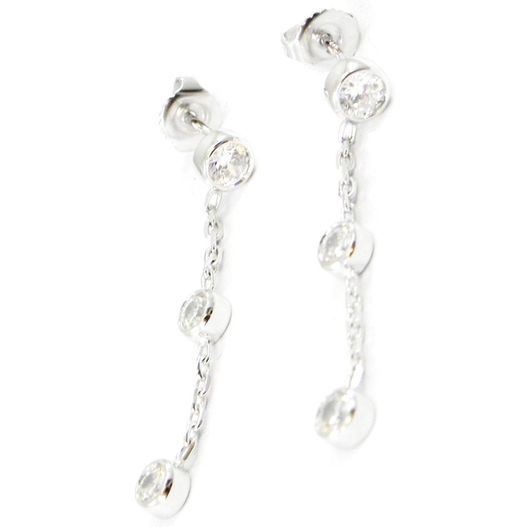 Altesse [I2955] - White 'Câlin' Silver Earrings