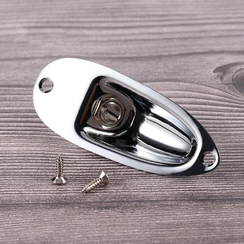Heavy Duties Guitar Input Output Plate With Rotation Resistant Washer Mounting Screws Set For Stability And Durability