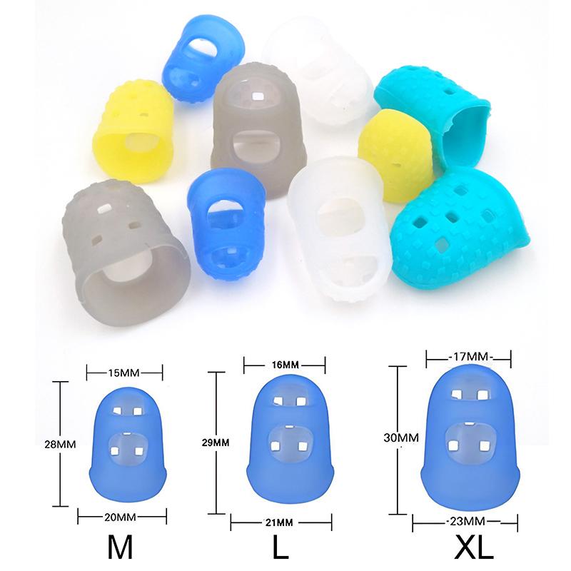 5PCS/Pack Random Color Silicone Thimbles M/L/XL Size Available Multifunctional  Finger Picks Protector Sewing Tool Accessory ZYF