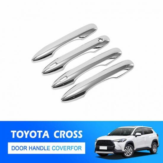 Chrome Exterior 4PCS Door Handle Cover Trim For Toyota Corolla Cross 2021 2022