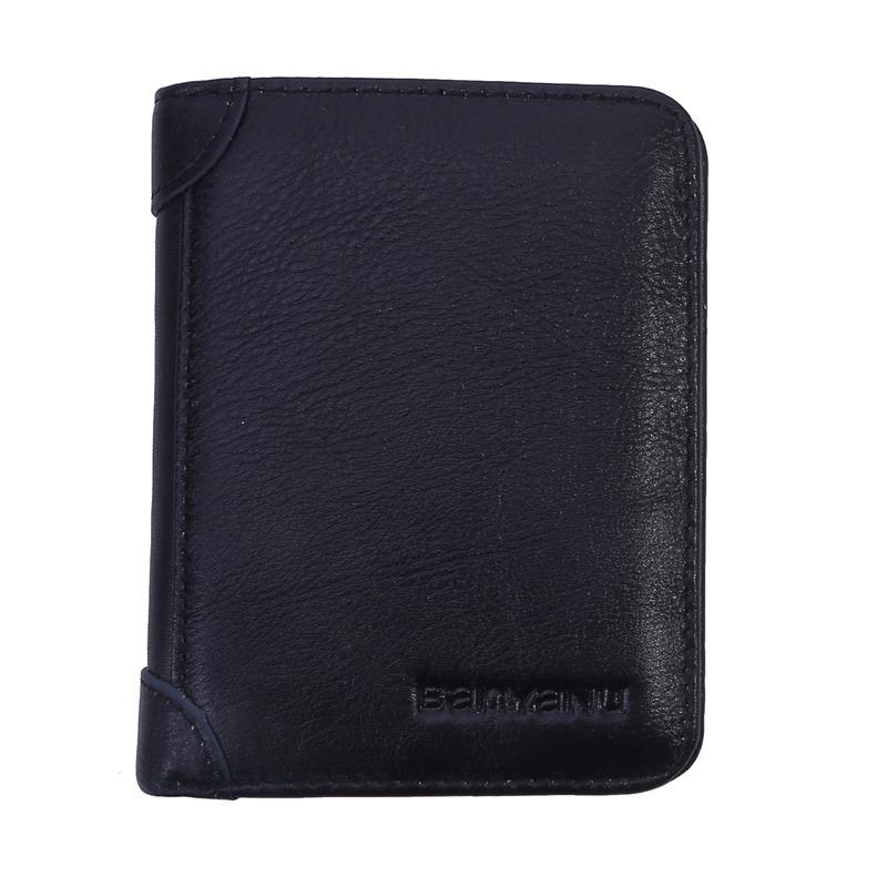 Vintage Head Layer Leather Tri-Fold Section Anti-Theft Brush Ultra-Thin Head Layer Cowhide Short Leather Wallet