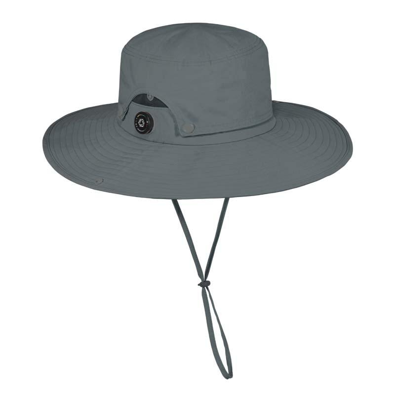 

Summer hat top removable big brim bucket hat men s rotating buckle adjustment sun protection cap outdoor mountaineering fishing sun hat Adjustable темно-сірий