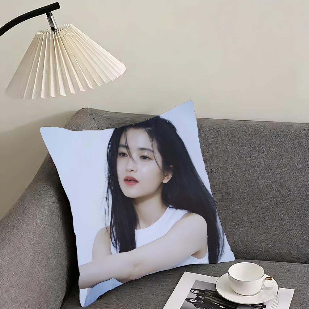 Kim Tae ri Cushion Cover Reversible Plush Pillow Cover – For car, sofa, bedroom, perfect as a gift. 12x12Inch