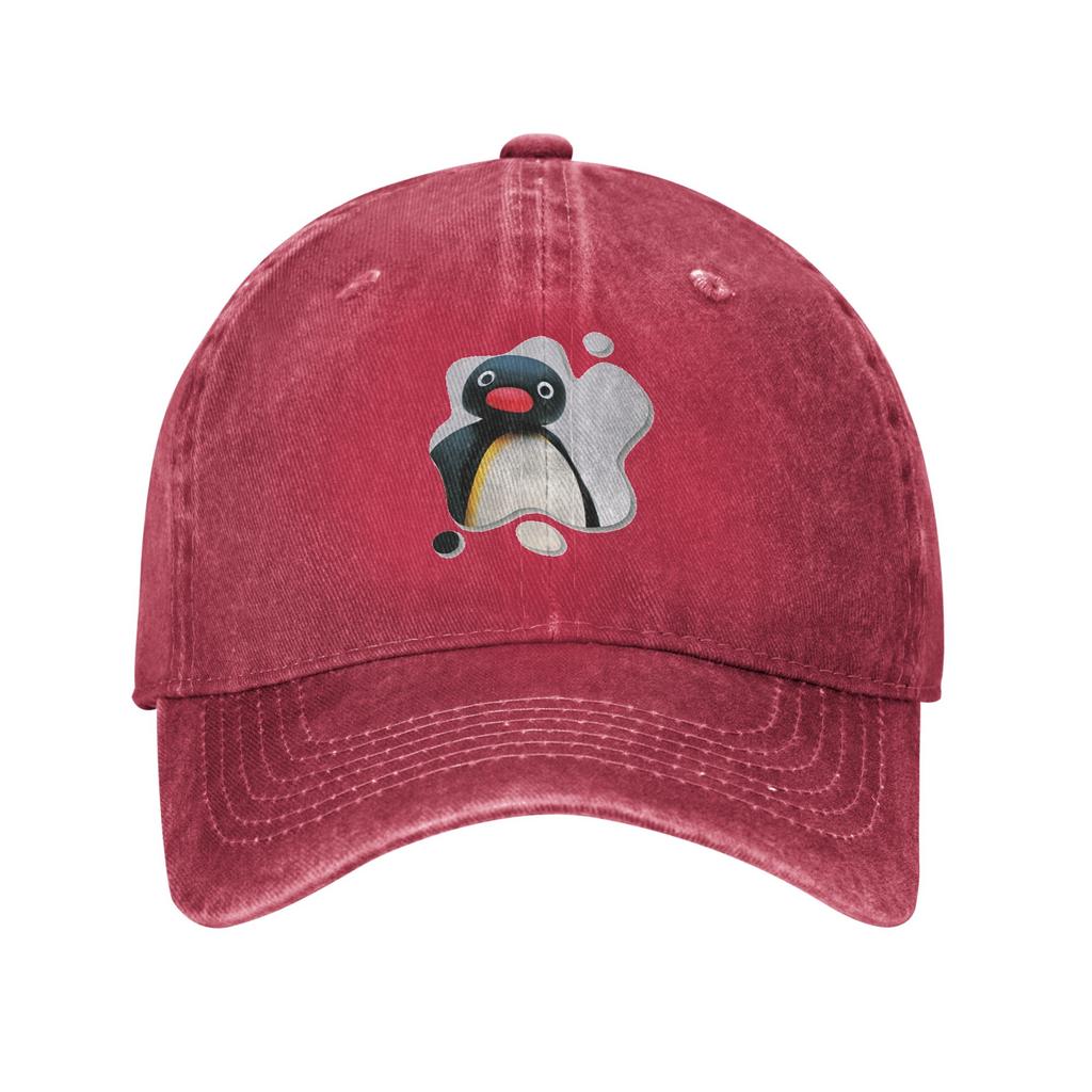 Pingu Pinga Penguin Tv Denim Fabric Cap Casual Baseball Caps Adjustable Hat Summer Unisex Baseball Hats