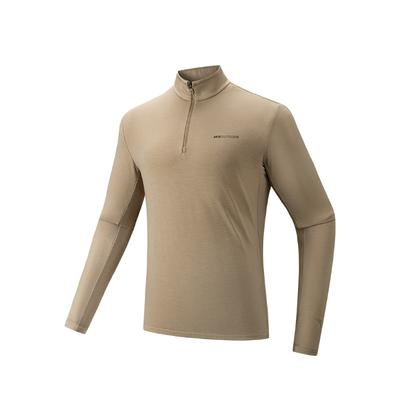 Outdoor Series Letter Stand Collar Soft Versatile Breathable Long Sleeve Knit Shirt Men Tops 152546406N-2