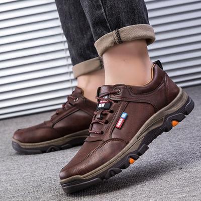 2025 New Men's Hiking Shoes Breathable Retro Brown Casual Sneakers Outdoor Soft Sole Comfortable Hiking Shoes Tenis De Hombre