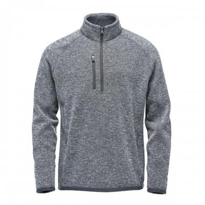 Mens Avalante Heather Quarter Zip Fleece Top