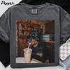 Maglietta Halloween Rottweiler Comfort Colors, Maglietta Cane Mamma Caffè Freddo, Regali Divertenti per la Festa della Mamma, Maglietta Mamma Cane, Maglietta Trendy per Animali