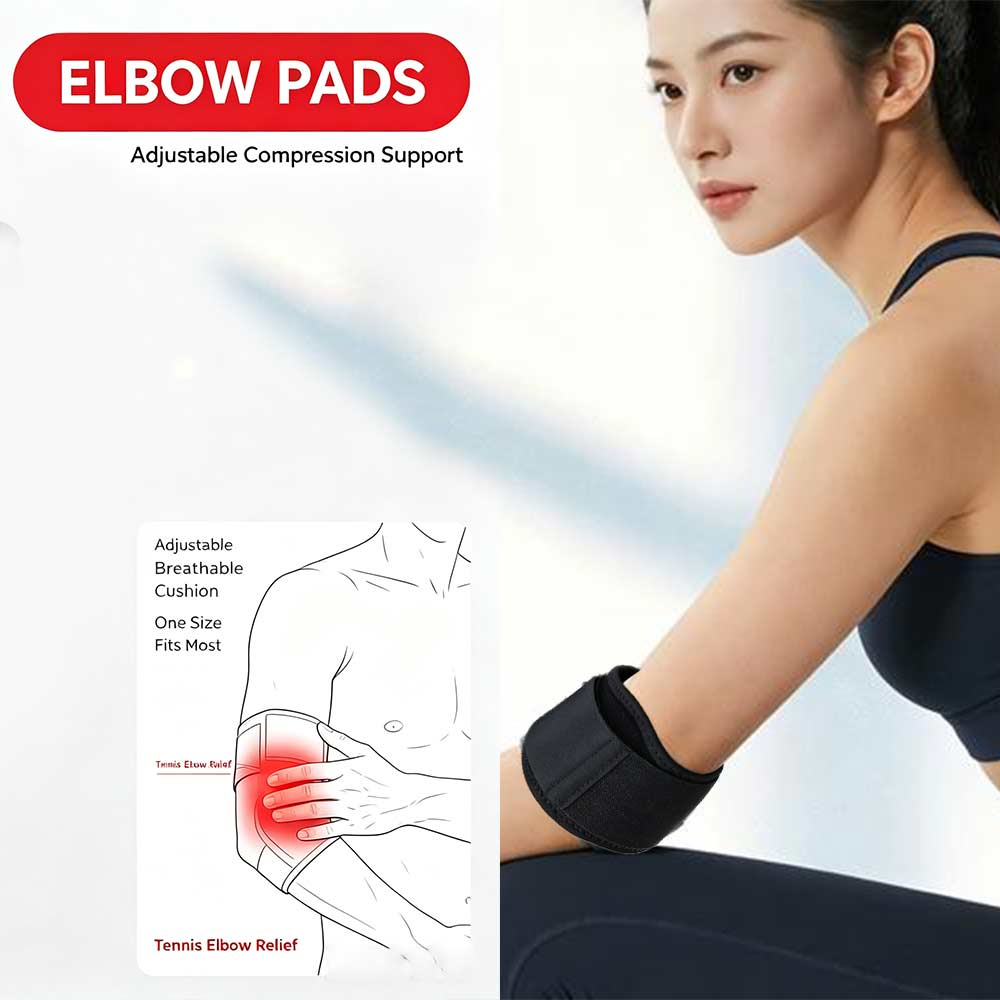 Sweat Absorption Tennis Elbow Support Compression Elbow Guard Pads Elbow Brace  Outdoor Sports