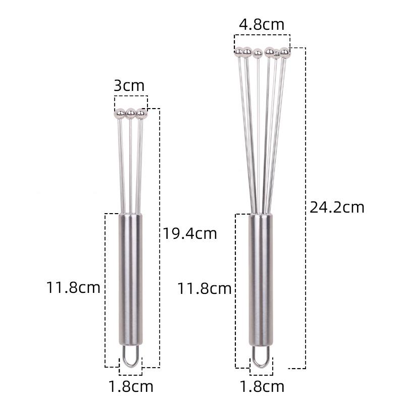 

Stainless Steel Ball Whisk - Multi-Purpose Kitchen Tool for Baking, Cooking & Egg Whisking | Durable Wire Whisk Set (1PC)