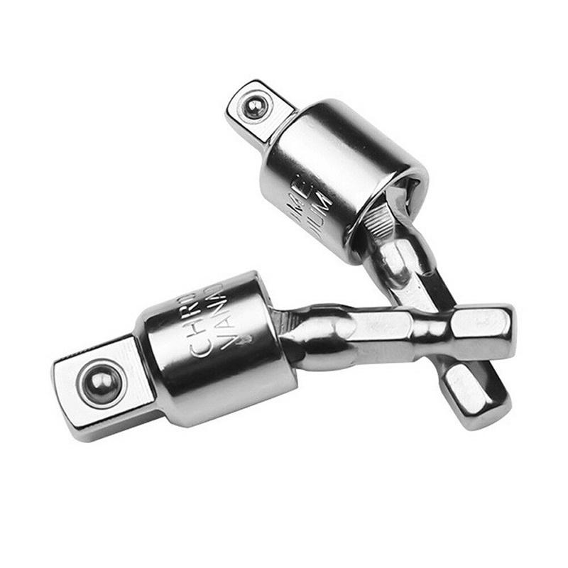 Versatile And Durable 1/4" 3/8" Hex Shank Drill Bit Wrench Socket Adapter Drive Ratchet Extension Tool