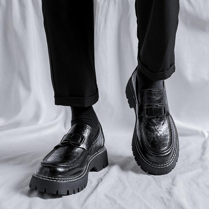 Модные весенние и осенние мужские рабочие туфли в британском стиле — фото 5