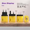 120W Cross-Border USB Fast Charger - European, American, UK Standard, Amber Yellow