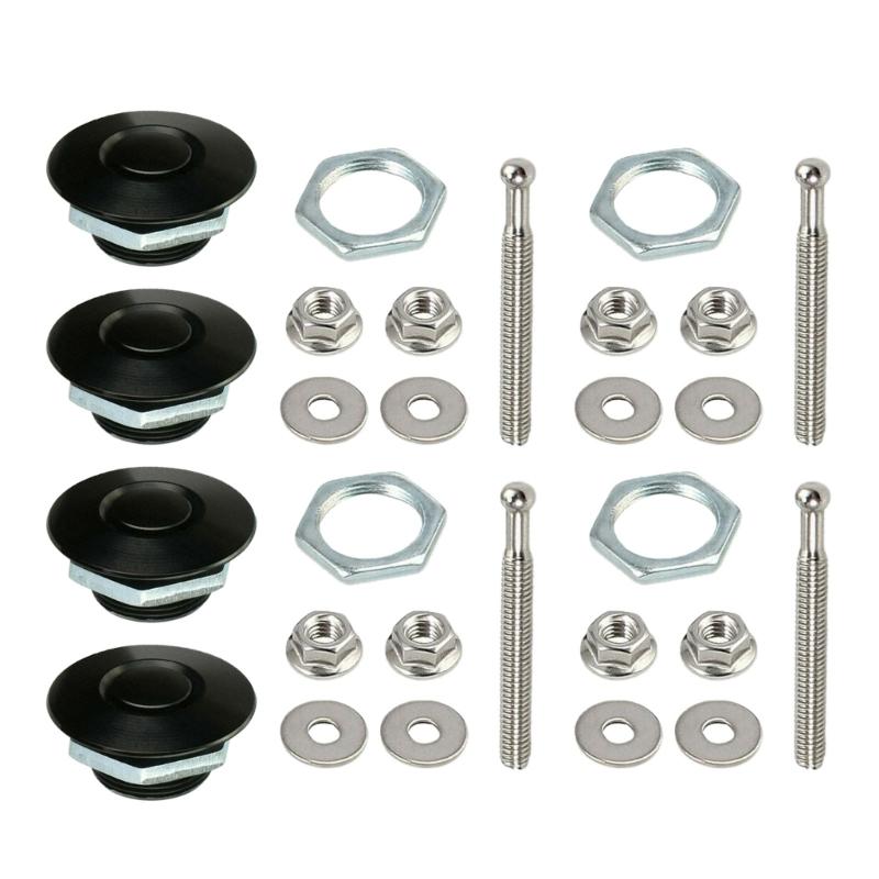 

Универсальная алюминиевая кнопка для переднего бампера автомобиля, штифт капота, защелки замка капота чёрный