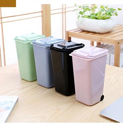 1 Pc Kreative Kunststoff Mini Desktop Flip Mülleimer Desktop Mini Mülleimer