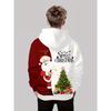 Merry Christmas cartoon Santa Claus and  tree pattern print, casual and comfortable long sleeved pullover