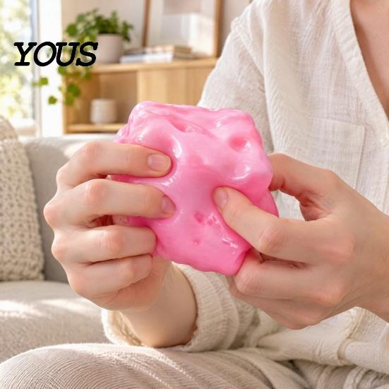 Simulated Cheese Sensory Toy Stress Relief Squeeze Toy, Slow Rising Pearlescent Fidget Balls for Adults Kids Shaped