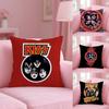 American Rock K-Kiss Band Pillow Case Anti-dustmite Pillowcase Invisible Zipper Silky Short Plush Sofa Cushion Cover
