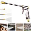 High Pressure Hose Nozzle Heavy Duty Metal Garden Hose Nozzle Multi Spray Modes Jet Mist Spray Nozzle for Garden Cleaning Car Patio Yard Pets