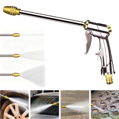 High Pressure Hose Nozzle Heavy Duty Metal Garden Hose Nozzle Multi Spray Modes Jet Mist Spray Nozzle for Garden Cleaning Car Patio Yard Pets
