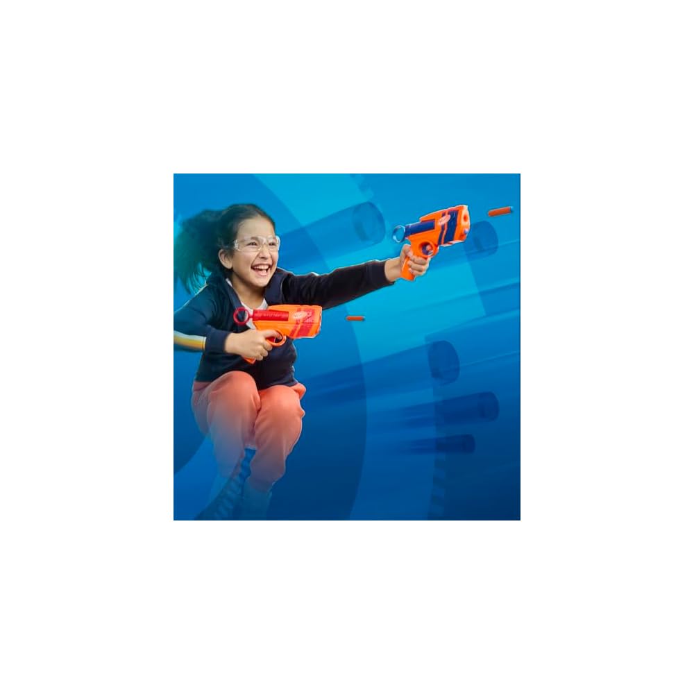 Hasbro Nerf N-Series Duo Pack Blasters with 12 Official N1 Darts for Outdoor Games Ages 8 and Up