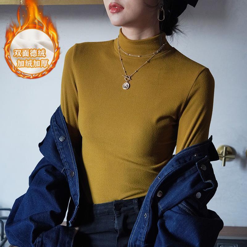 Womens Thick Thermal Half Turtleneck Base Layer Top Winter Warm Fleece Lined Long Sleeve Slim Fit Casual