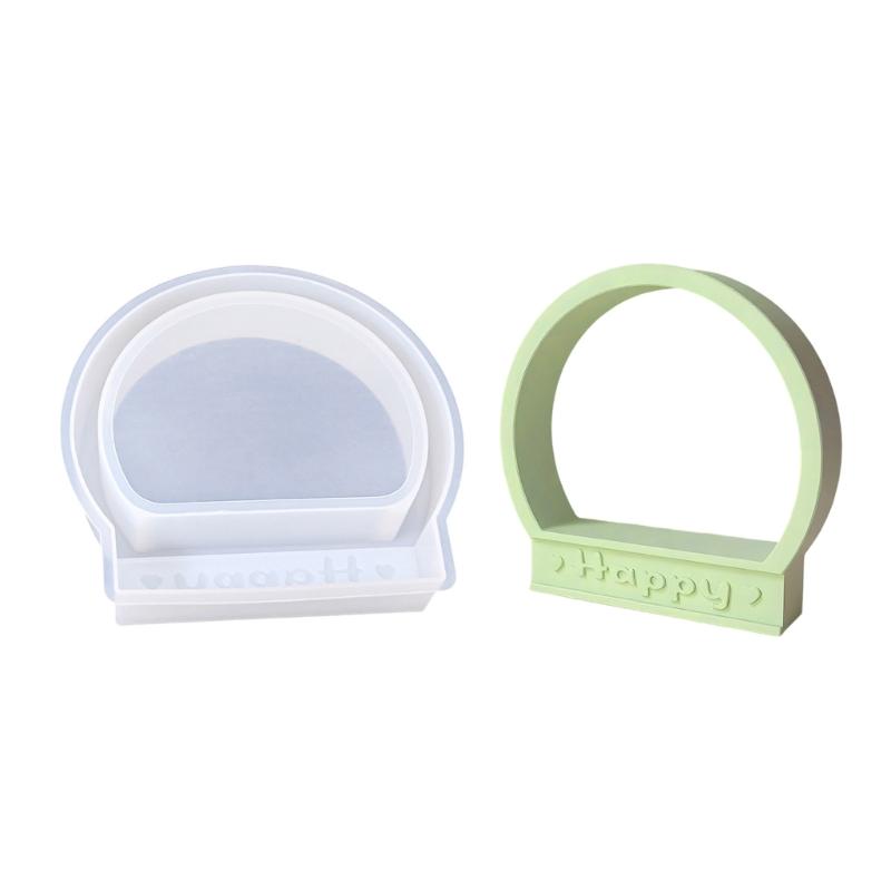 Semicircular Letter Silicone Mold For DIY Home Decors Crafts Food Grade Flexible Reusable Artisanal Letter Shaping Tool