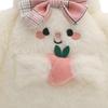 Plush Crossbody Bag Plush Bag for Women Girl Comfortable Casual Shoulder Bag White