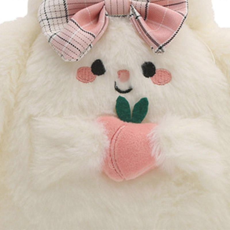 Plush Crossbody Bag Plush Bag for Women Girl Comfortable Casual Shoulder Bag White