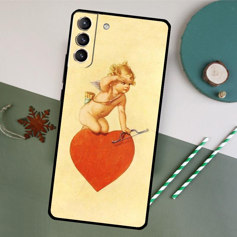 Angel Cupid Art Paint Phone Case For Samsung Galaxy S26 S24 Ultra S20 S21 S22 S23 S25 Plus S10 S25 FE Back Cover