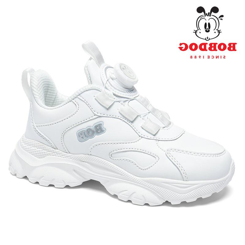 Bobodou Kids' 2025 Waterproof Fashion Sneakers - White Leather Dad Style