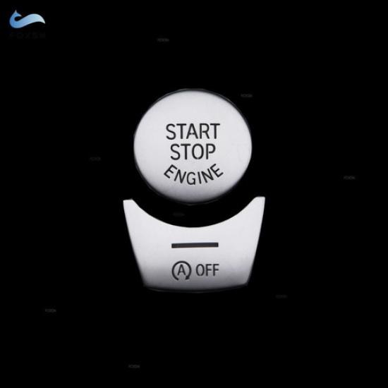 Silver Engine Start Stop Push button Stickers for BMW 5 6  7 series F10 GT F07