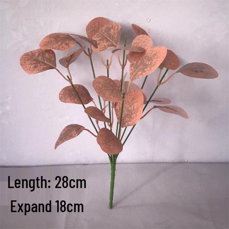 Curly Edge Red Rose Bouquet - 6 Head Artificial Silk Flowers for Living Room Decoration