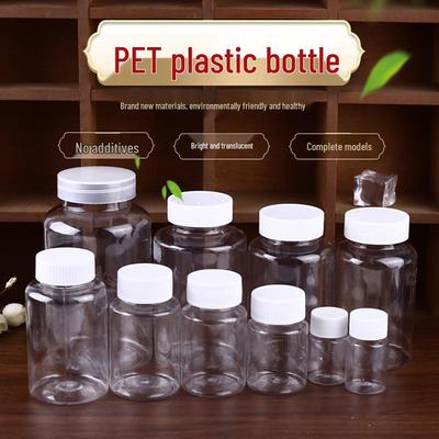 PET Wide-Mouth Transparent Bottle for Granule/Powder Packaging (15-500ml)