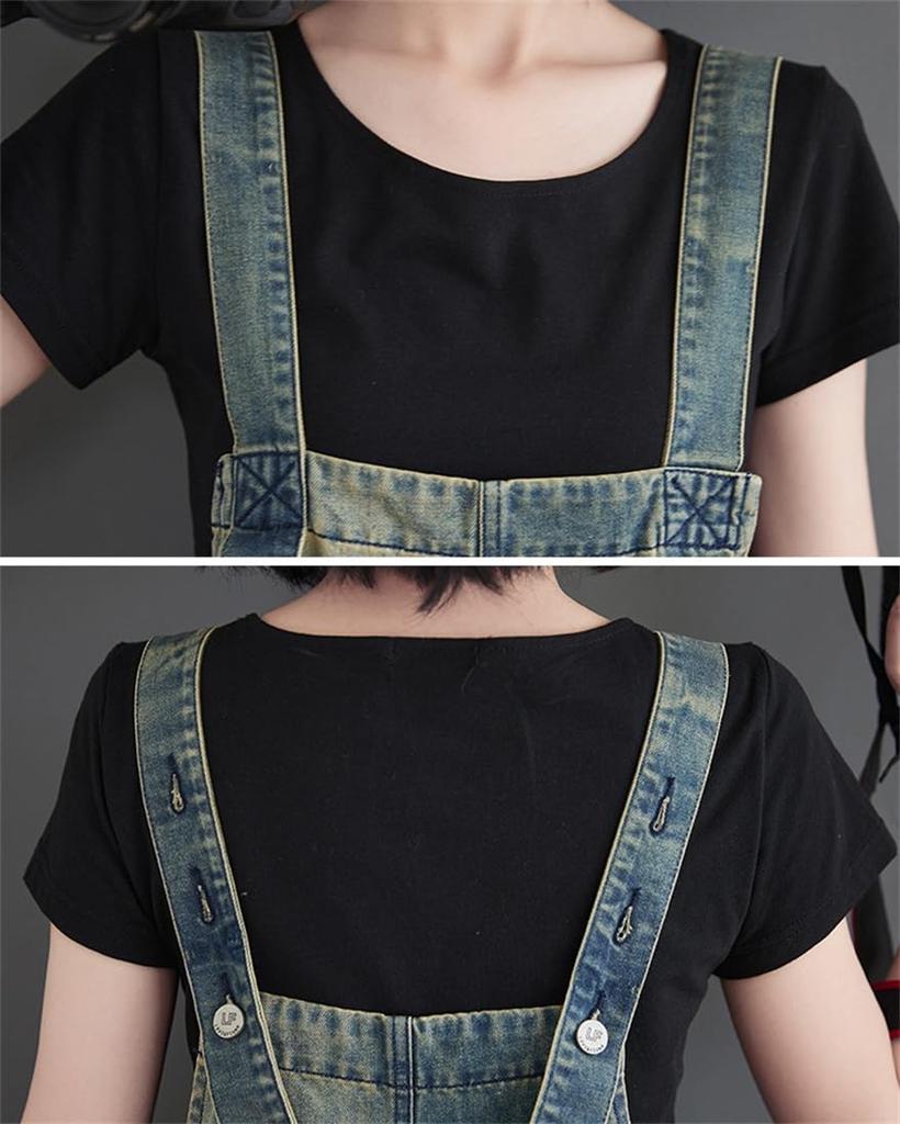 Denim Long Loose Wide Leg Pants with Large for Going Everyday Fall Size [Mohokyo] Women's Overalls, All-in-One Jeans, Pants, Fit, Pockets, Flattering,