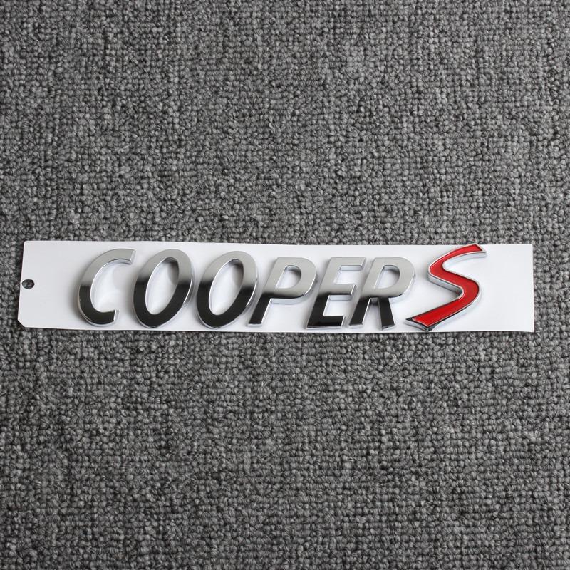 

3D Metal Letters Car Front Grille Badge Sticker S Emblem Logo For BMW Countryman Clubman MINI Cooper S R56 R53 F56 R50 R52 R57