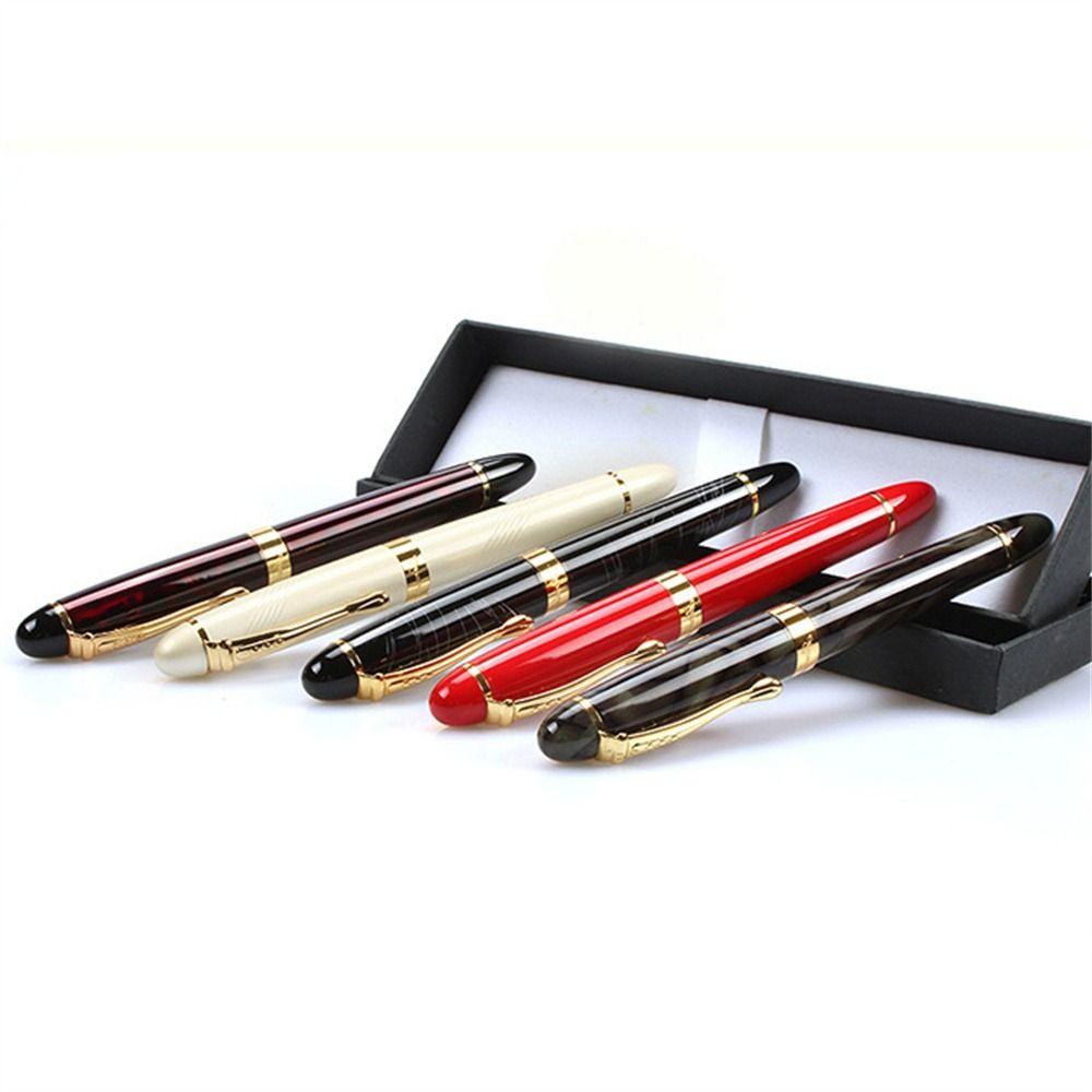 Smooth Writing Fountain Pen Dazzle Blue Metal Fountain Pen Luxury Inking Pens  Office Supplies
