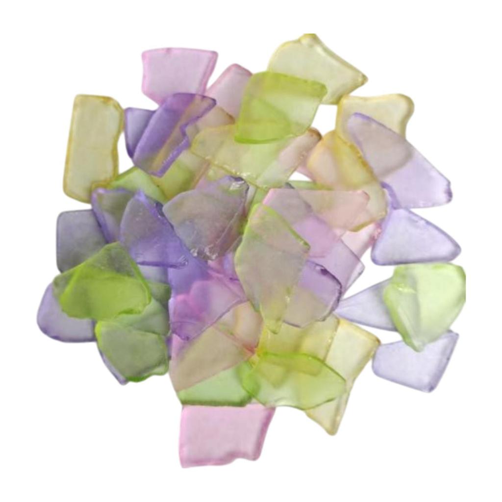 Sea Glass Crushed Glass DIY Crafts Vase Filler 500G Tumbled for Home DIY Dyed Color Stone Party Decor Fish Tank Beach Wedding