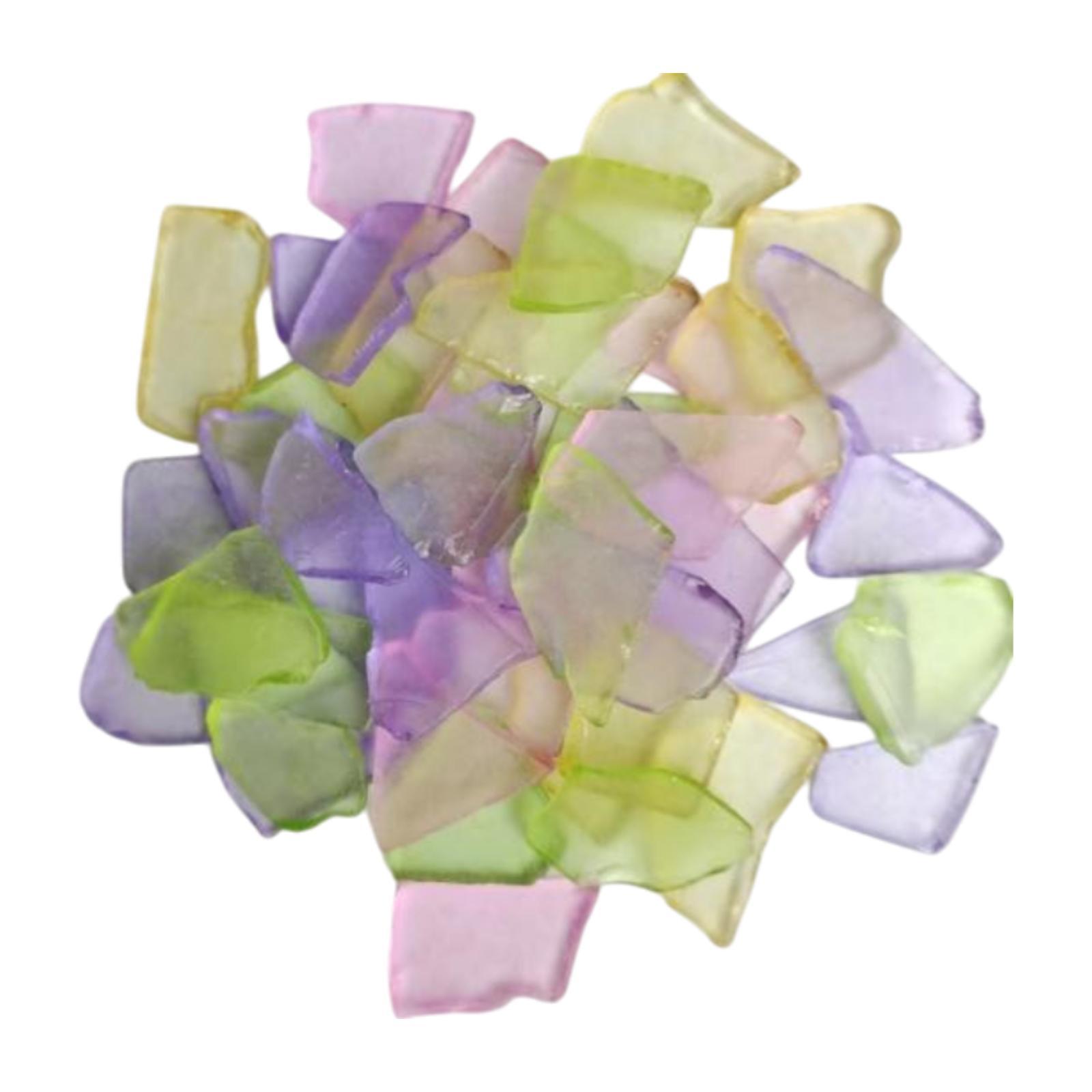 

Sea Glass Crushed Glass DIY Crafts Vase Filler 500G Tumbled for Home DIY Dyed Color Stone Party Decor Fish Tank Beach Wedding