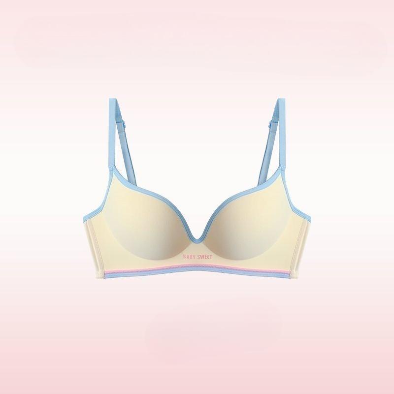 

Женский красочный дофаминовый бесшовный бюстгальтер пуш-ап для маленькой груди, беспроводной стиль 38/85