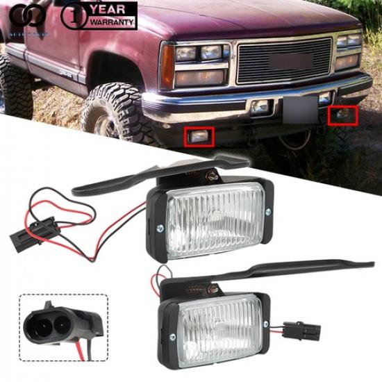 Front Fog Light Lamps Right&Left Side For 1988-2000 Chevy GMC C/K 1500 2500 3500