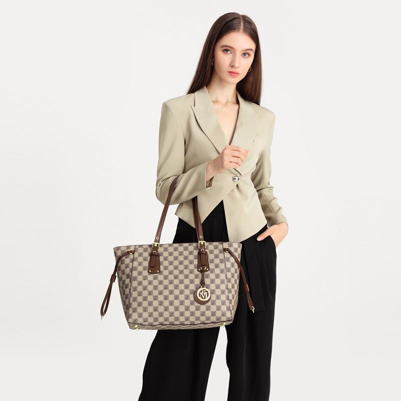 Nová módní kostkovaná dámská taška přes rameno, vysoce kvalitní, velkokapacitní kabelka, klasická, ležérní, všestranná, taška pro maminky